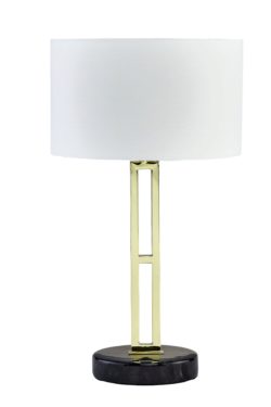 Heart of House Poet Brass & Marble Table Lamp